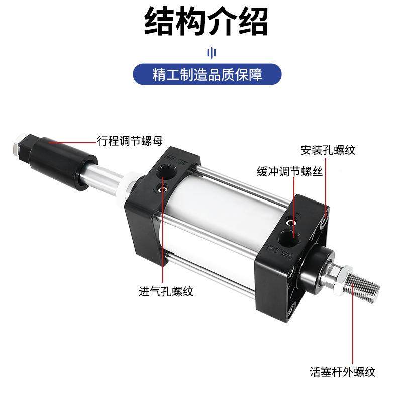 SCT0倍力气可调缸SCTJ40x50x75x100x125x150251xJ175x200x25x0-50