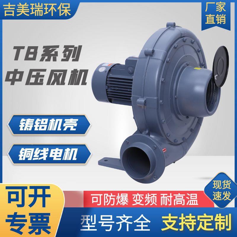 C中X-100A/1.5KW透浦式风机吸926废气工业火炉燃助风机耐高温风压