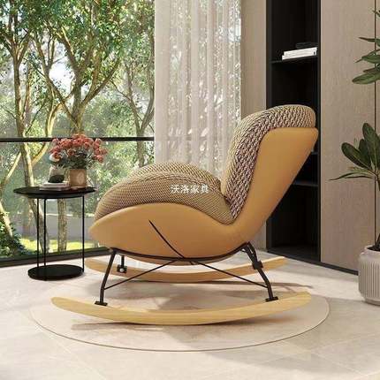 人红新款摇UGG椅家用台客阳厅休闲躺椅卧室摇摇网懒人沙发单懒人