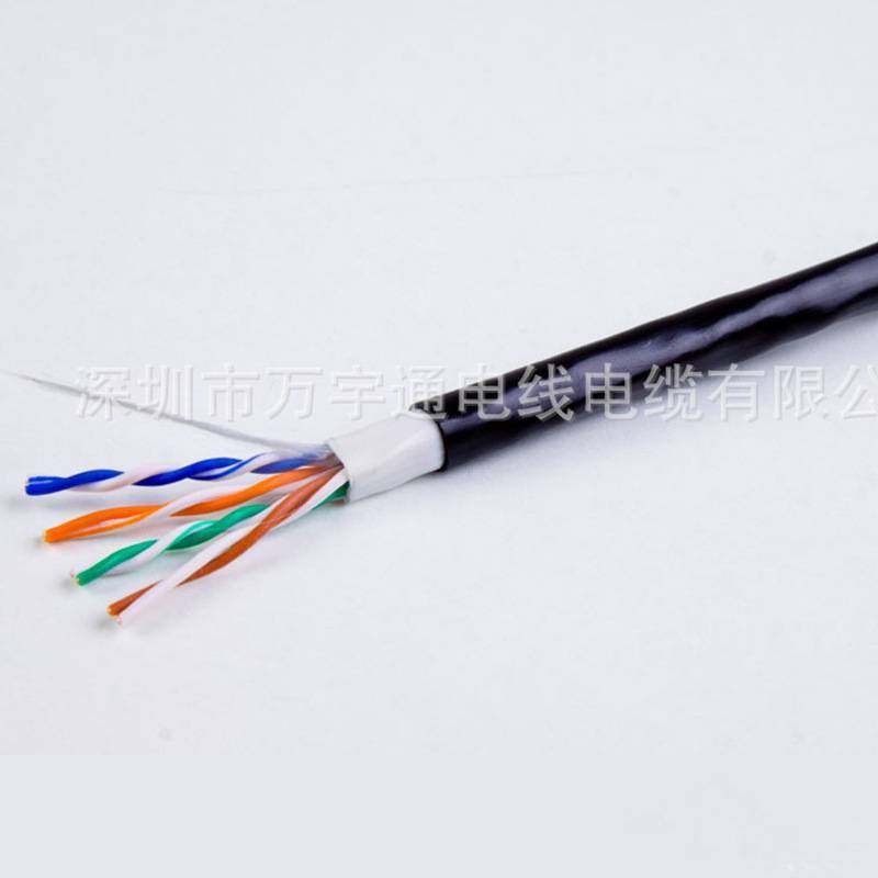 厂家室外超六类网线家装工程综合阻水线铜包铝双护套网络线300米