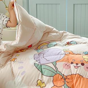 高KissMia端加厚被儿童羽绒被卡通95学绒被子鸭绒被子幼鹅儿园生
