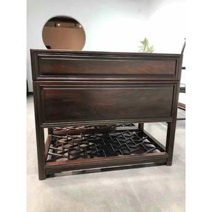 大红酸枝交趾黄檀明式双线条办公桌书桌画案写字台书房摆件