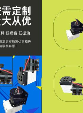 12V直流无刷254气泵6卧V式小静音膜泵ji加压电型动迷隔你汽车充气