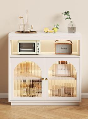 吧发台桌家用客厅隔断柜现代简约餐边柜实RSW木奶油伸缩沙边风台