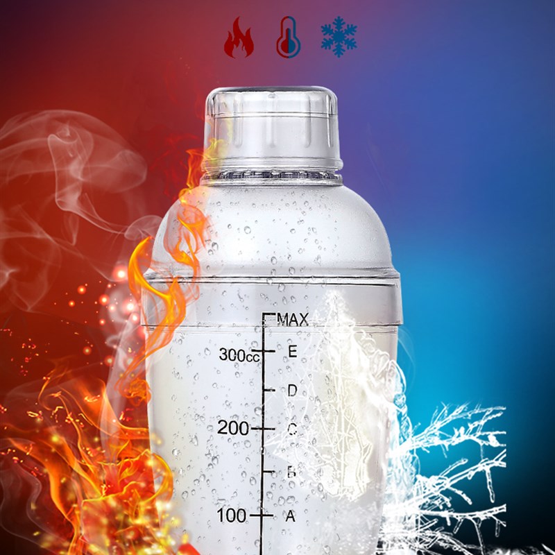 雪克杯奶茶店专用带刻度手摇杯雪克壶装调酒器工具700ml1000ml