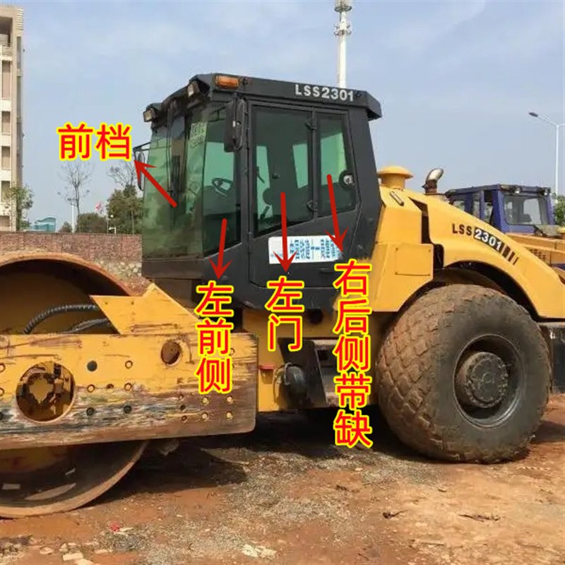 洛阳洛建1901 190 2101压路机玻璃前档侧边左右活动门后档玻璃