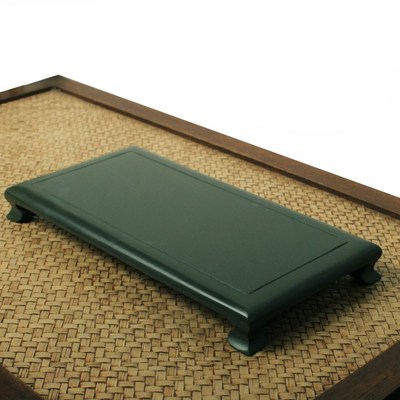 底座青石案台桌面摆件小干泡台石花架长方形石头台座天然石材简约