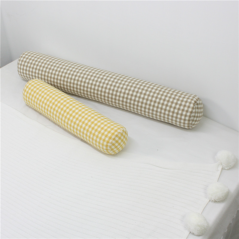 四季水洗棉圆柱形沙发靠垫抱枕孕妇儿童睡觉夹腿枕含芯可拆长条枕