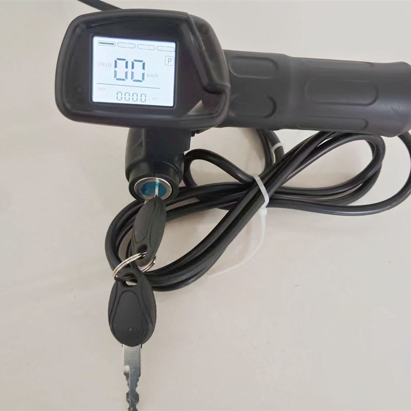 24v/36v/48v/60v三档调速钥匙款液晶仪表电动车折叠车转把加速器