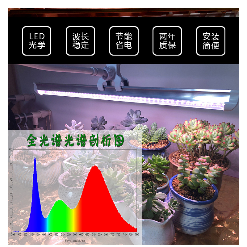 全光谱多肉补光灯仿太阳光绿植光照灯室内家用上色led植物生长灯