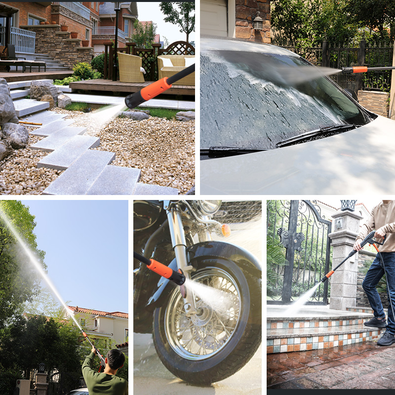 绿田洗车高压水泵洗车机家用大功率自动清洗机便携刷车洗车器