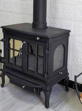 家用取炉采暖炉欧式铸铁农村暖墅自建宿民燃RL-23别木柴真火壁炉