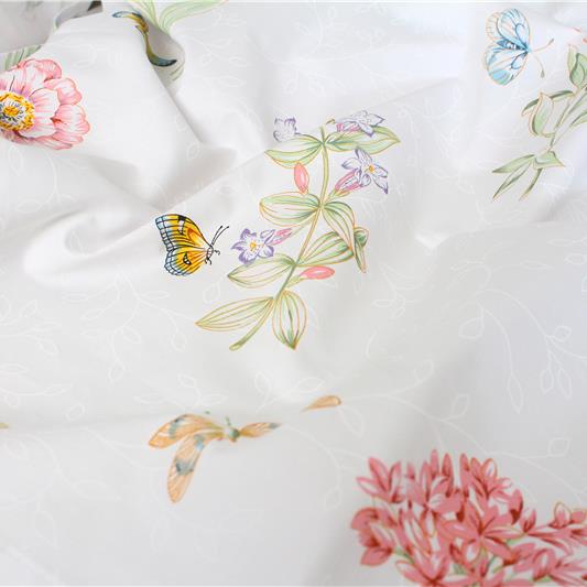 8F765J5SH600支纯棉贡缎加厚印花加6大M单埃及长绒棉双人床柔软尾