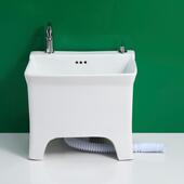 A9L池高脚陶瓷大号洗地拖用把池体槽家319拖布阳台落地式 卫一生间