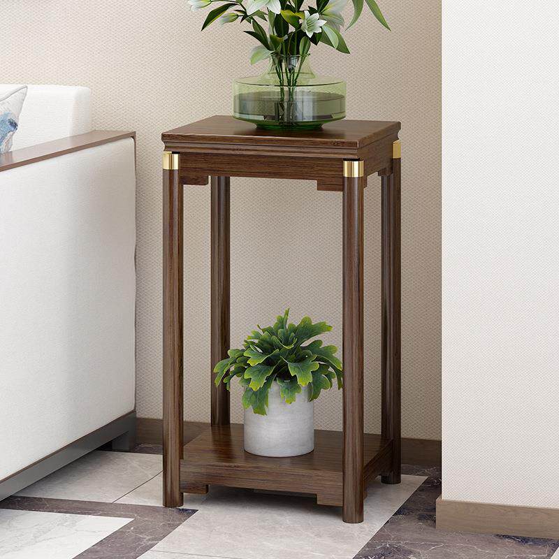 中式花架子客落372室地新式绿萝花几内实木阳台高端花盆景厅架置