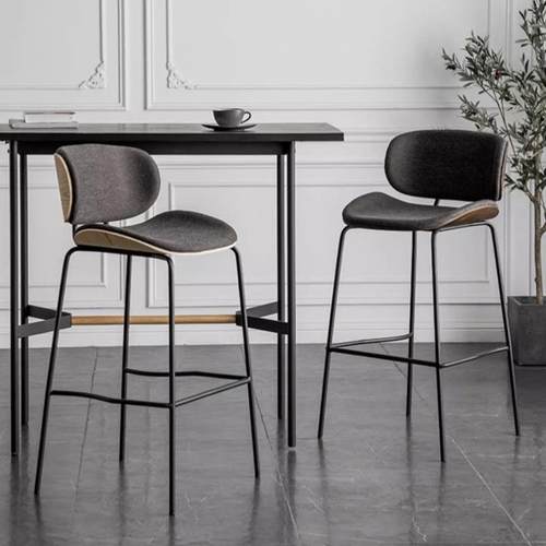 岛设计师台创意吧台椅无品牌/轻奢铁艺脚椅复古约工业风靠背酒吧