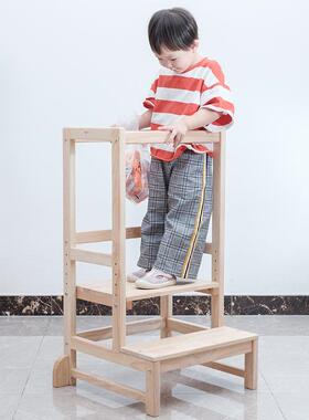 小脚孩洗手台凳子贝事学习塔蒙台氏阶踏童儿VDF多功能影楼道具扶