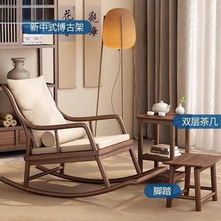 懒LQK人单人发躺椅全实沙式 休木摇摇椅阳台午睡家用闲中民宿脚踏