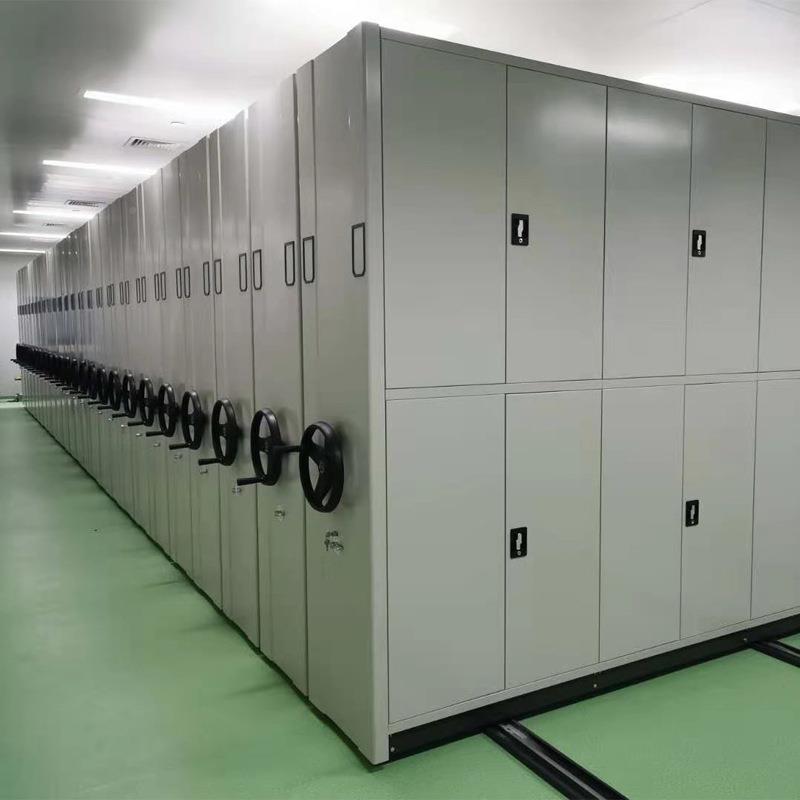 智能档密集架案料密集柜13钢制文件资收纳手动移密集柜动带轨道密