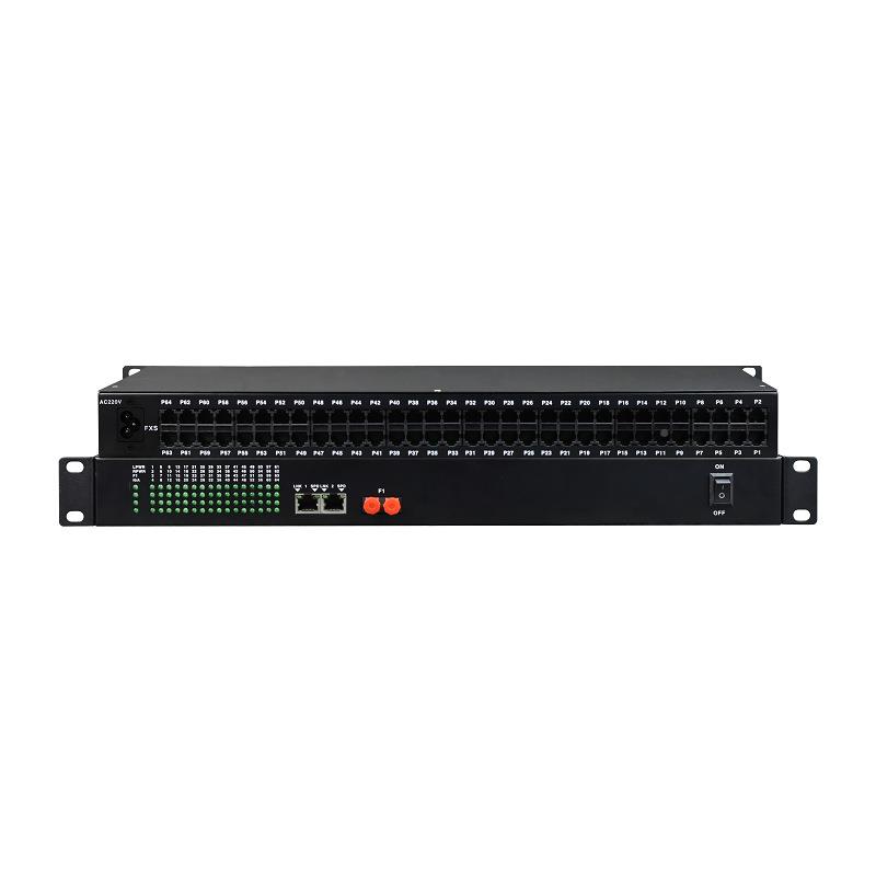 48路电话光端RJ11电式FCP-048-话端光机rj11光端机机架防机雷