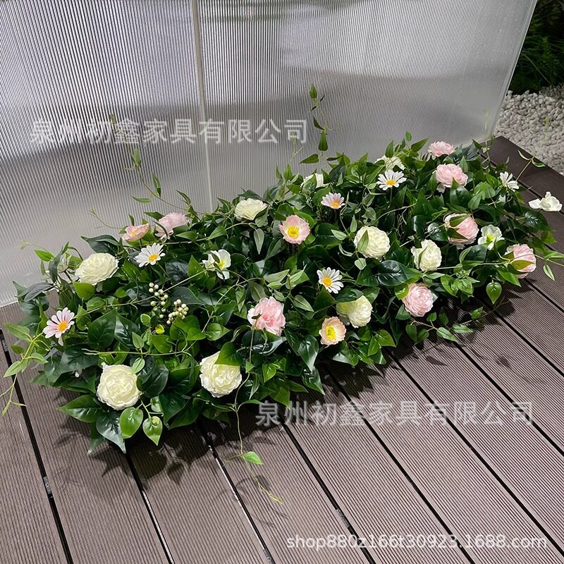 仿真绿萝绢花组合花槽隔断