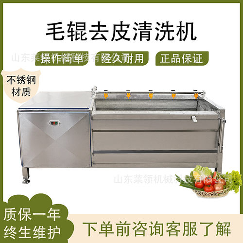 全自动洋葱芋头生姜清洗去皮机