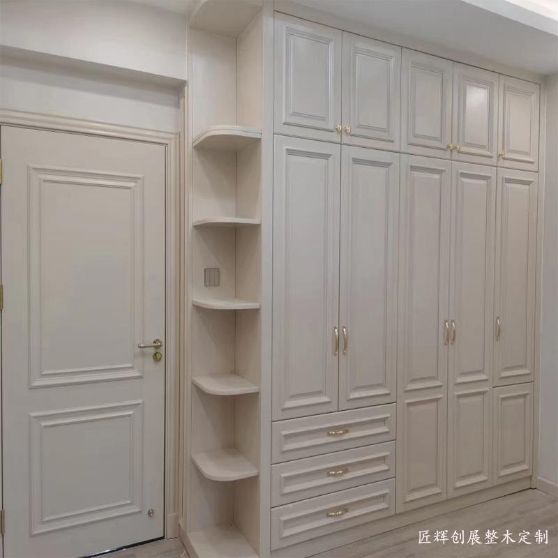 全木卧实室可大衣柜来图定制白色简欧风格衣帽间转角物柜等整木家