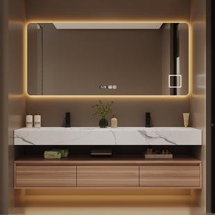 620A9L奢风岩板热弯一体脸盆浴组室柜合智轻能卫生间洗手台洗洗漱