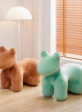 小马椅个性儿童物坐通凳客创05442厅意椅子卡造型小狗动物座椅动