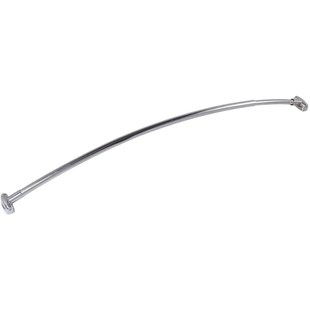 伸缩浴帘杆欧式华贵不锈钢亮银色外延状弧形转角实用打孔安装牢固