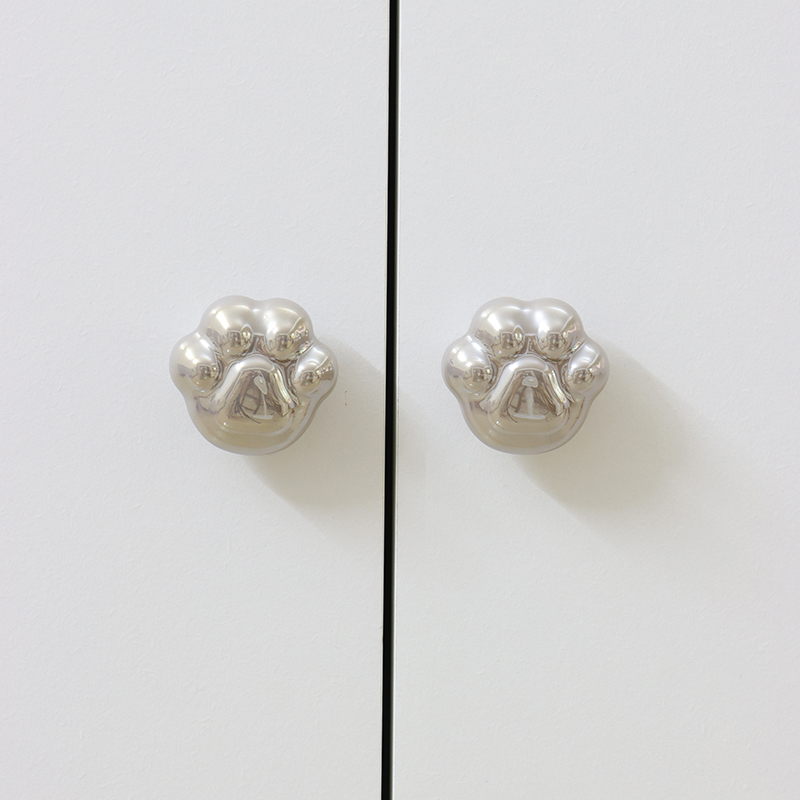 可爱猫爪衣柜拉手现代简约定制柜子柜门抽屉法式奶油风珍珠小把手