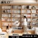工厂直销全实木满墙书柜卡座落地组合书柜书架一体整墙到顶展示柜