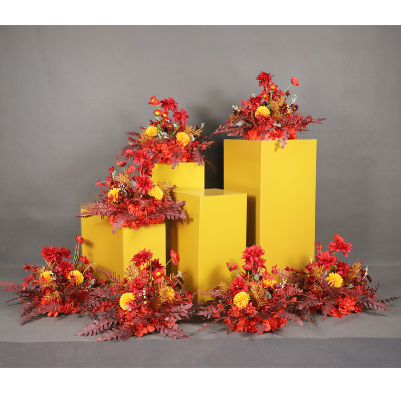 新款婚庆道具铁艺方柱路引白色甜品台派对婚礼舞台装饰橱窗布置