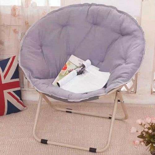 加厚月亮椅折叠躺椅阳台小椅子卧室休闲椅子家用午休靠背懒人沙发