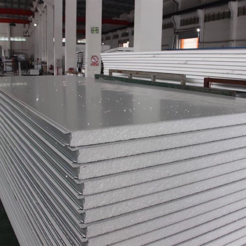 东莞彩钢板泡沫板夹心板活动房围挡板厂房车间隔墙板钢结构