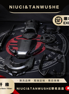 春风ZEEHO极核电动车AE8改装斜纹碳纤维外壳车壳黑件PP件挡风板