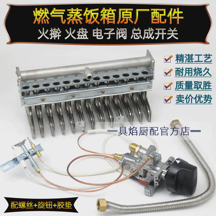 银都金东蒸车蒸饭柜蒸箱配件电子开关总承带熄保燃气阀点火器火盘