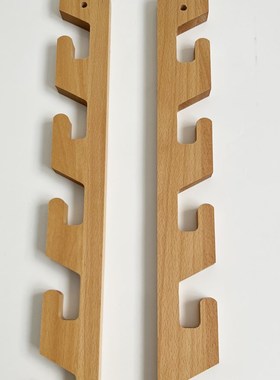 榉木任意撑实木衣杆衣通儿童成长型挂衣杆衣橱横杆橱柜挂杆法兰