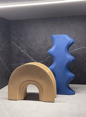 现代样板间书柜软装摆件家居饰品挂画创意玻璃陶瓷工艺品ZH3500