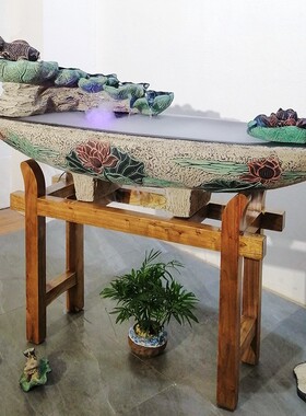 中式假山喷泉流水落地摆件客厅简约创意水景招财鱼缸装饰开业礼品