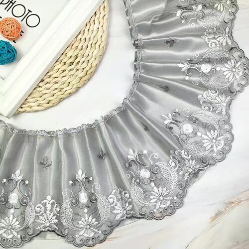 【双层】17厘米带衬布欧式沙发坐垫蕾丝辅料装饰花边宽边窗帘拼接