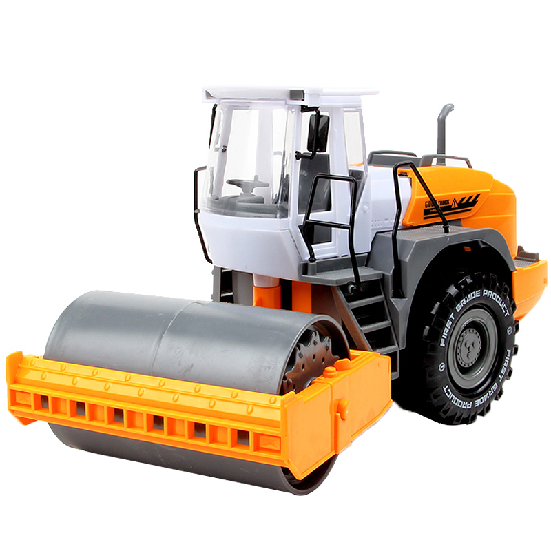 大号压路机修路工程车装儿童惯性车 压路车压土机男孩2-3岁