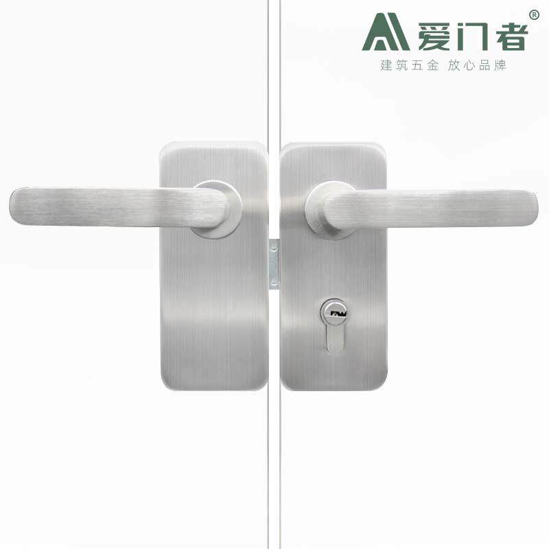 无框A-303玻璃办门玻璃执手锁门推锁拉门锁公室隔断单双门玻璃锁