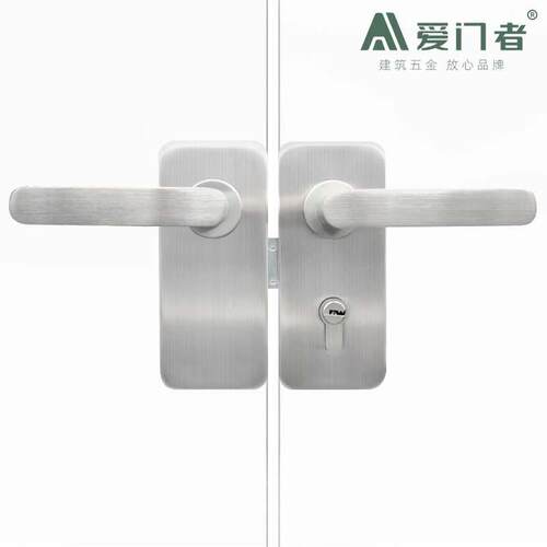 无框A-303玻璃办门玻璃执手锁门推锁拉门锁公室隔断单双门玻璃锁