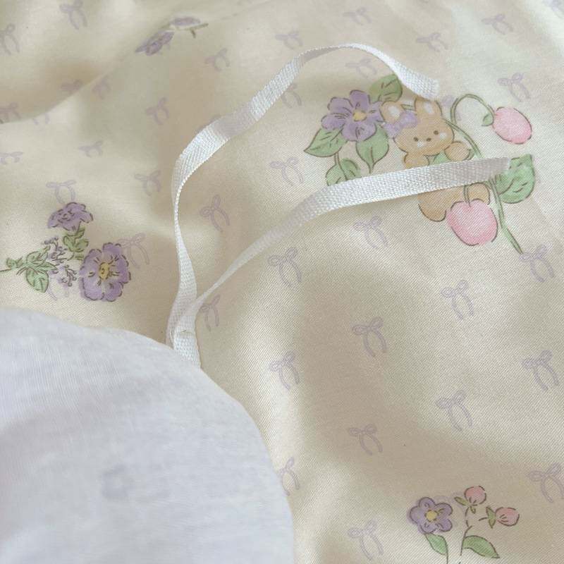 韩式公主风花边款全棉四件套纯棉床单被套宿舍三件套卡通床上用品