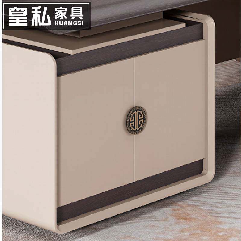 新中式老板桌办公桌简约现代轻奢大班台董事长办公室总裁桌椅组合