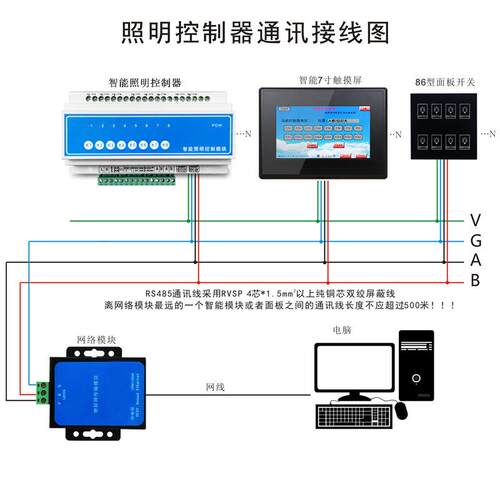86板型编程能触摸开关WZ-M8W4可键8键智能控制面需智配智能照明控