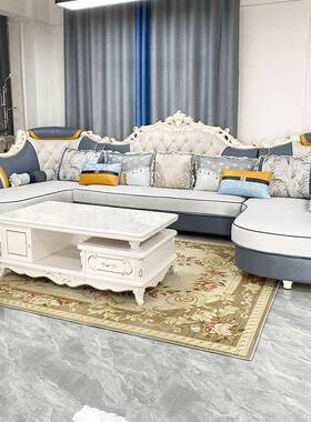 4米欧式客厅布沙发合科技布艺沙发组U型贵妃户型沙艺发简LNM欧沙