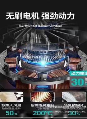 5寸/6寸大功无刷单手率PCR锯电电圆锯木工石材割机切多功能电锂锯