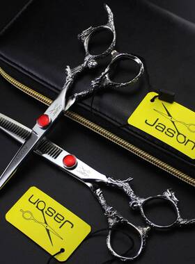 J剪ASON/杰森HE-01376龙柄美剪平牙剪打薄剪套装发XL0-0401